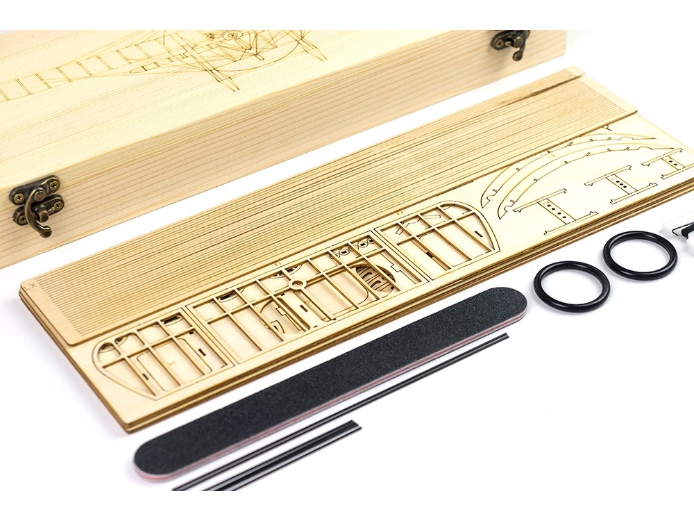 Real-Kit Standmodell: Bleriot XI, Spw 380mm - KIT-Bausatz aus Balsaholz – Bild 2