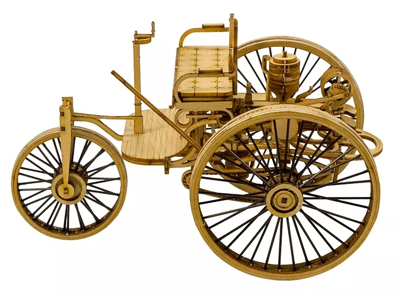 Real-Kit Standmodell: Auto Vintage Car-II - KIT-Bausatz aus Balsaholz – Bild 3