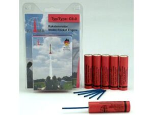 Motor / Treibsatz C6-0 im 6er Set für Modellraketen inkl. Zündschnüre
