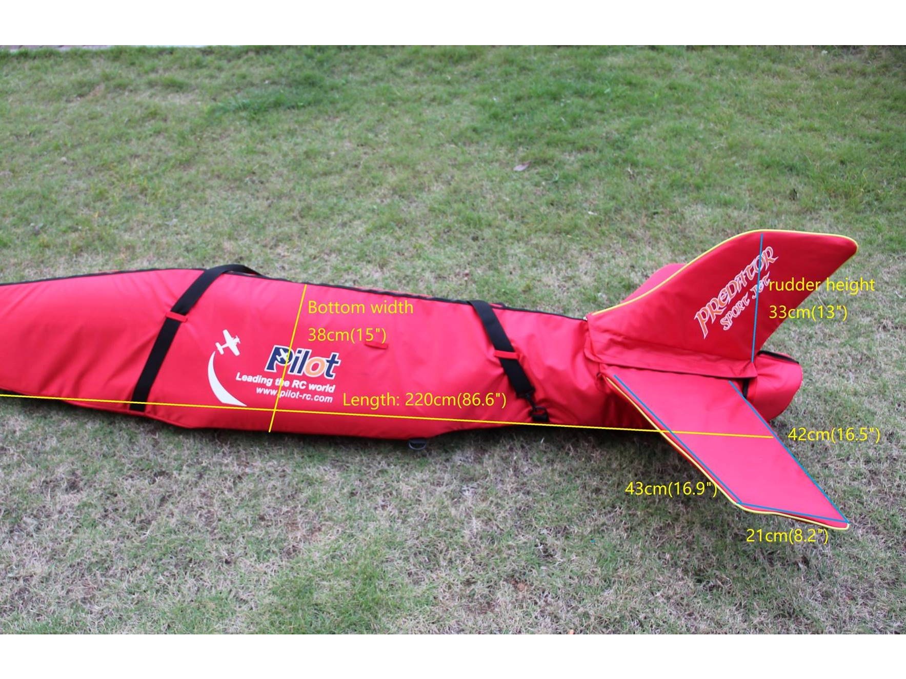 Tragetasche / Schutztasche zu 2.2m Predator Rumpf von Pilot-RC – Bild 2