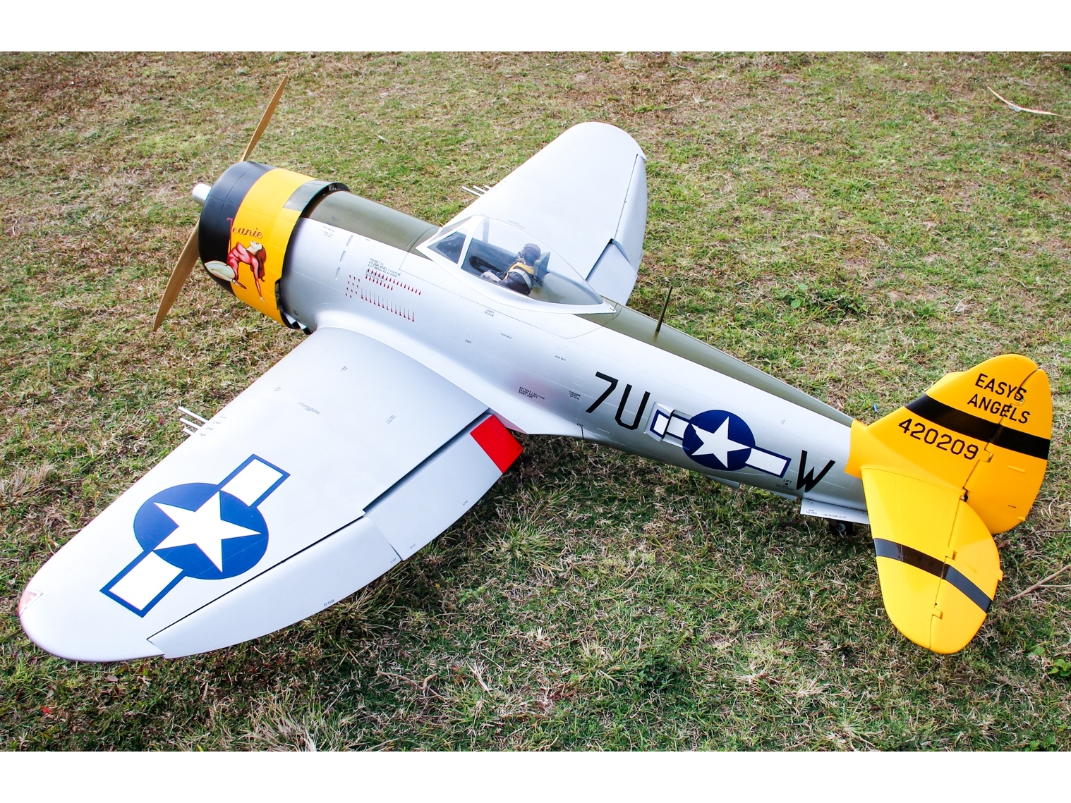 Full Composite P-47D Thunderbolt, Spw 2411mm, ARF-Set mit EZFW, Pilot-RC – Bild 2