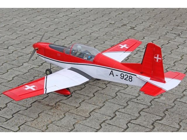 Pilatus PC-7 im Swiss-Design, Spw 1540mm, ARF-Set von VQ-Models - VQA097 – Bild 3