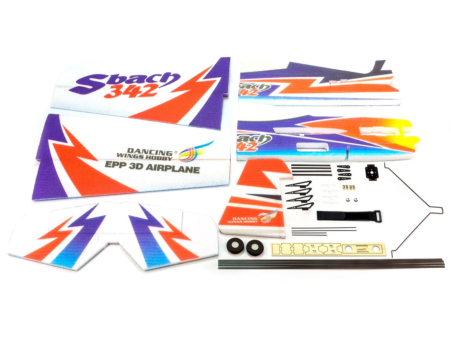Sbach 342 - 3D Backyard, Spw 1000mm, KIT-Bausatz aus EPP von DW-Hobby – Bild 4