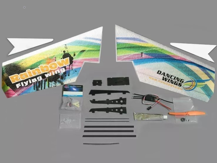 Rainbow V2 Nurflügler, Spw 800mm, A-PNP-Bausatz EPP von DW-Hobby – Bild 5
