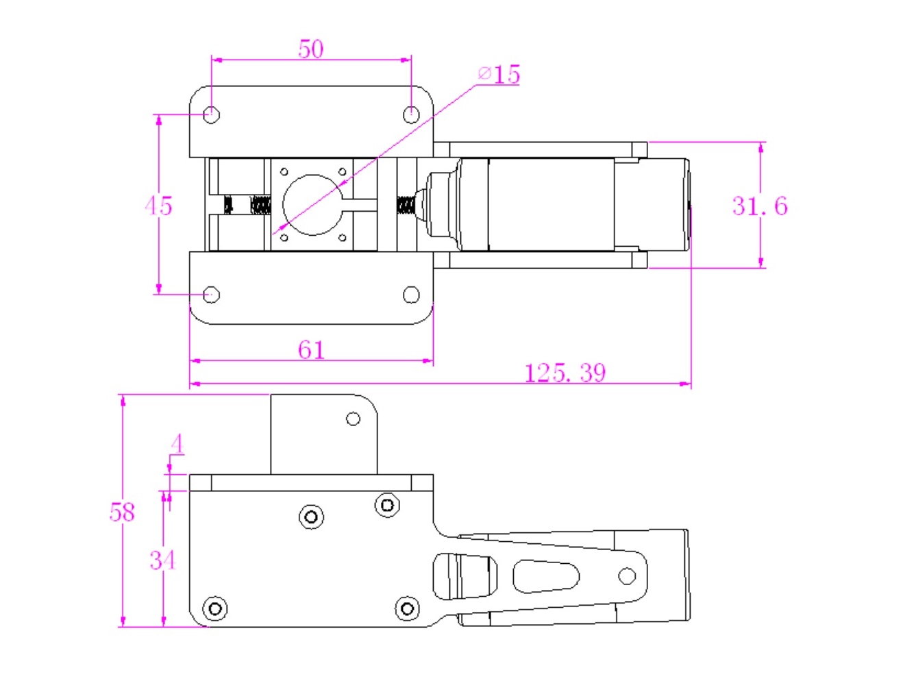 Einziehfahrwerk-Module-Set ER-200 für Modelle bis ca. 35kg JP-Hobby – Bild 3