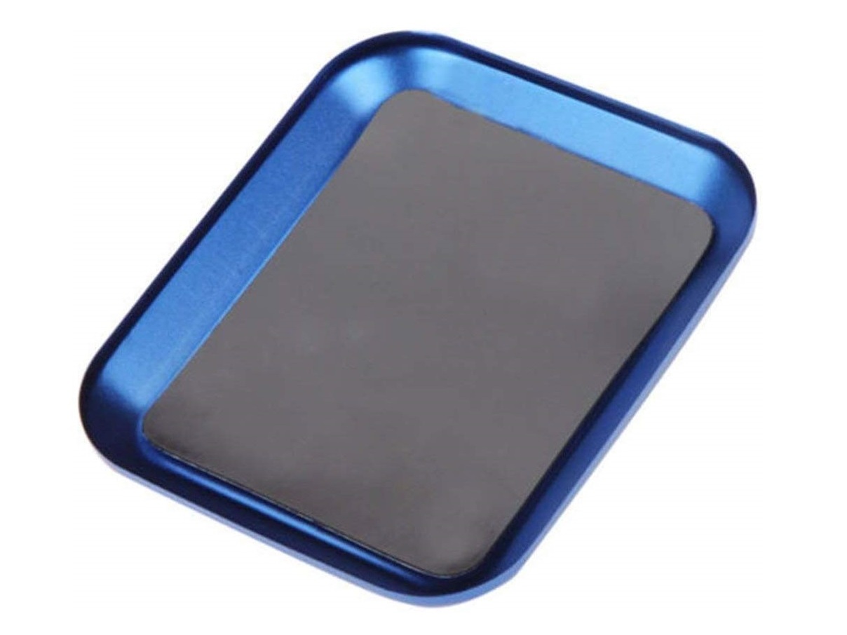 Aluminium Schale, blau, magnetisch für Schrauben oder Reparaturarbeiten – Bild 2