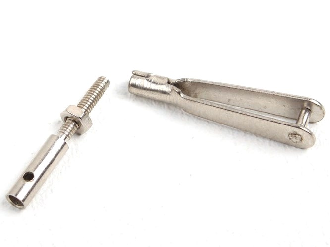 Löthülse mit Gabelkopf M2 - Set a 10 Stück – Bild 3