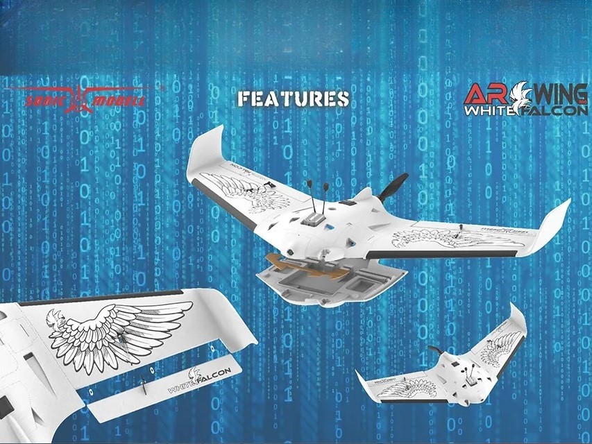 SonicModell - AR Wing Pro White Falcon, Spw 1000mm, PNP-Bausatz – Bild 6