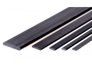 CFK Carbon Stab FLACH, Kohlefaserstab 0.5 x 3mm, Länge 1000mm