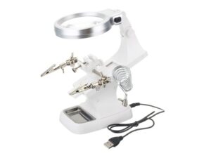 Helping Hand / Workstation, Multi Löthilfe - Halterung mit Lupe und LED Leuchte