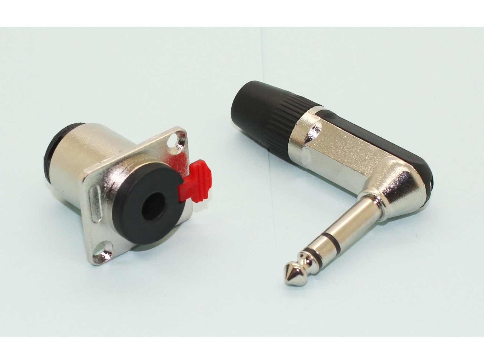 Klinkenstecker mit Buchse 6.35mm, 360 Grad schwenkbar