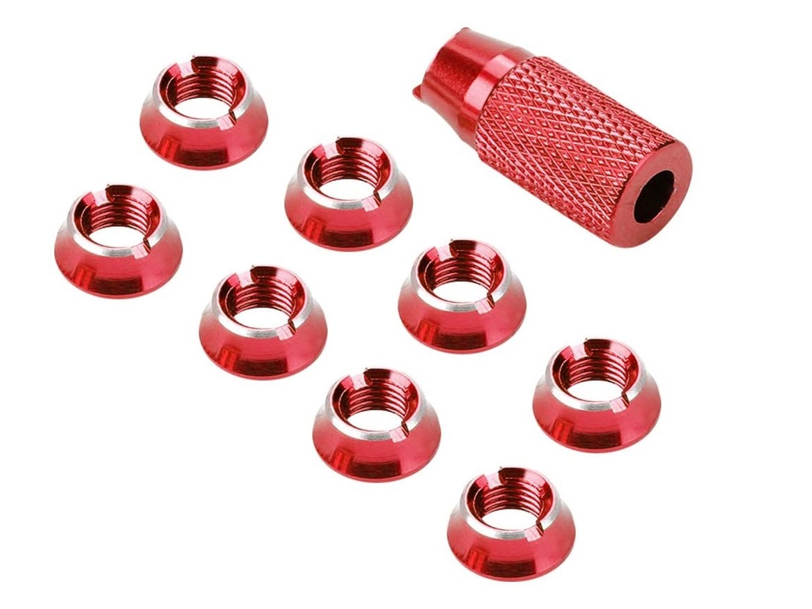 Schraubenschlüssel mit 8 Schalter Muttern M5 - rot - FrSky/Futaba – Bild 2