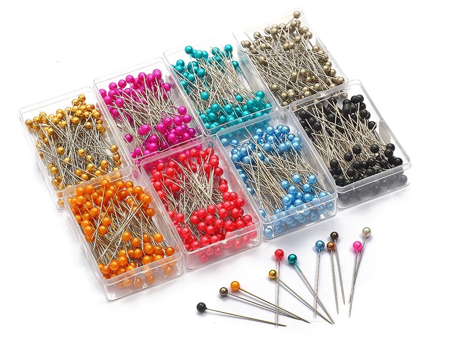 Modellbau-Stecknadeln - WEISS - Pins / Stossnadeln - Länge: 38mm - 100er-Set – Bild 3