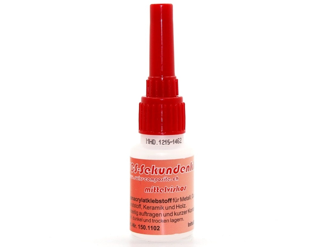SCS Sekundenkleber mittelviskos rot 50g