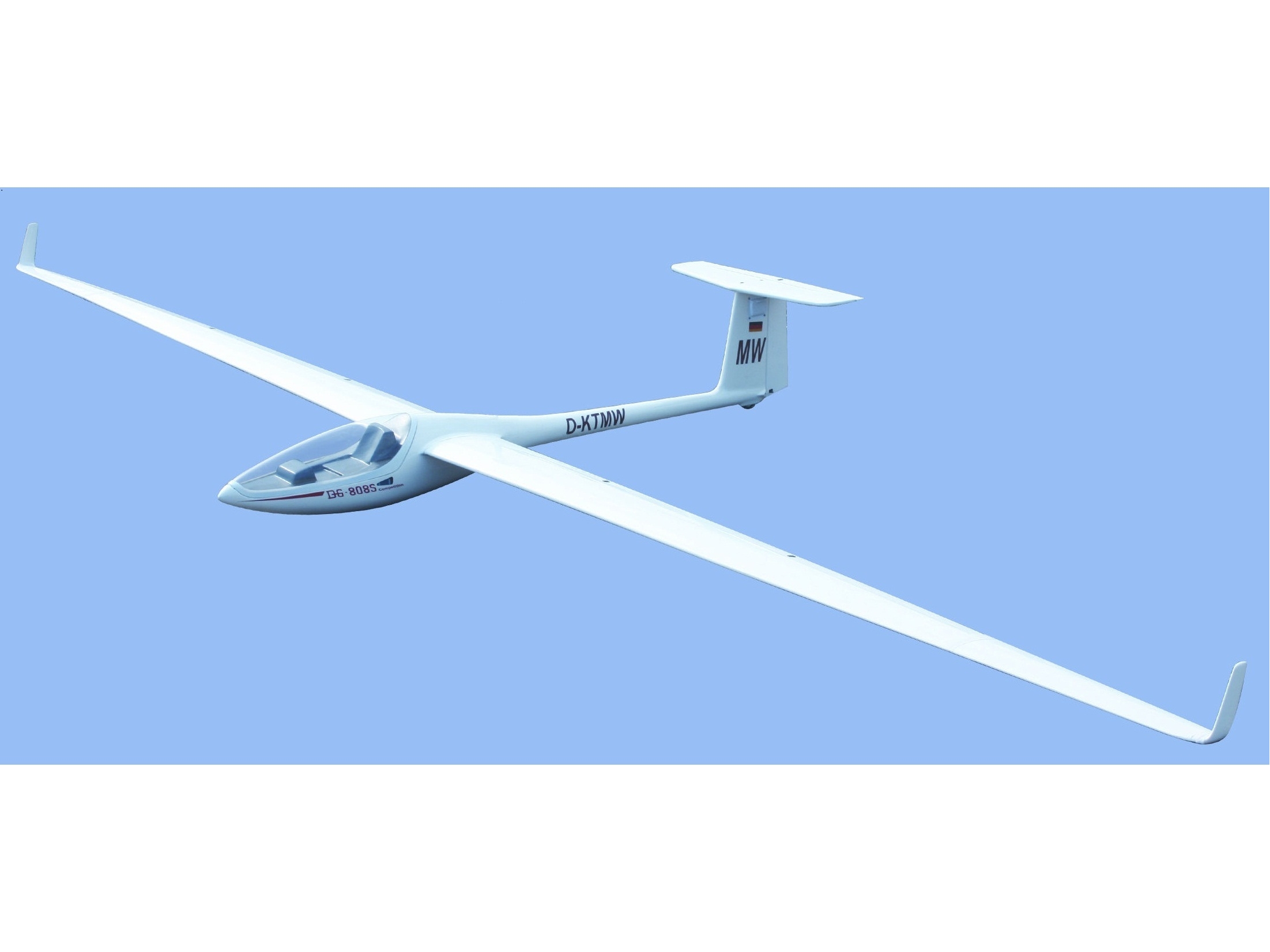 Segelflieger DG808S, Spw 4000mm, ARF-Set von FlyFly