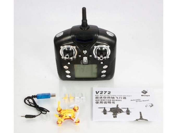 Quadrocopter Nano Quad V272, RTF-Set in gelb – Bild 4