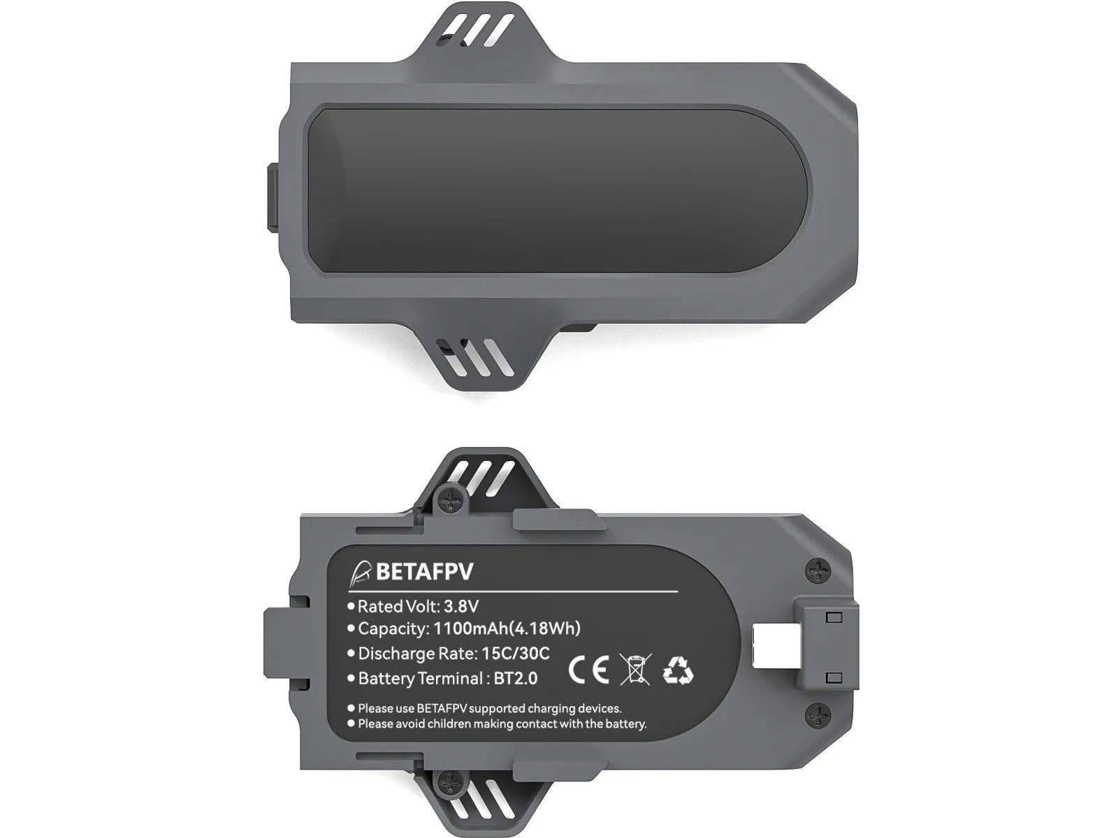 BetaFPV LiPo Akku 1S 1100mAh zu Aquila16 - 2er-Set