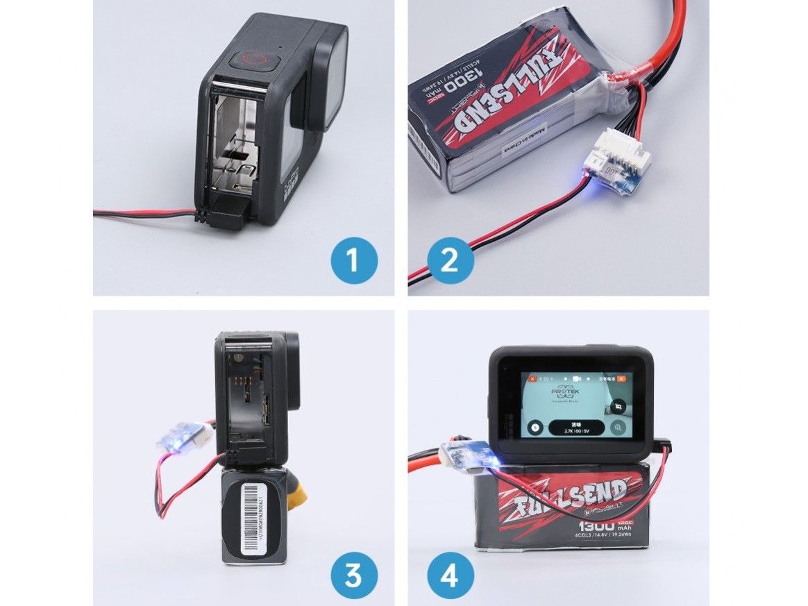iFlight USB Typ-C 5V Balance Stecker Stromkabel für GoPro 5-10 - B013262 – Bild 3