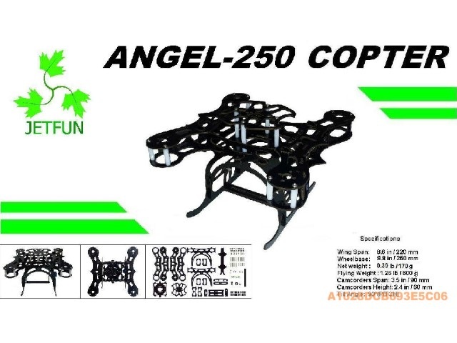 Quadrocopter Angel-250 mit Kamerahalter ARF-Bausatz von JETFUN