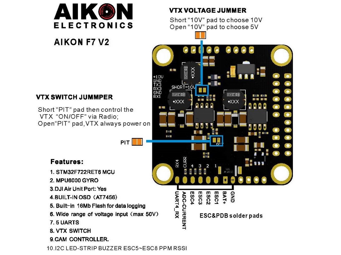 Aikon F7 3030 - V2 - DJI kompatibel - FC / Flight Controller – Bild 4