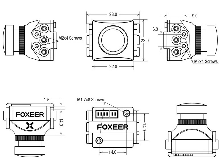 Foxeer Mini Predator 5 - FPV Racing Kamera - 1000TVL – Bild 4
