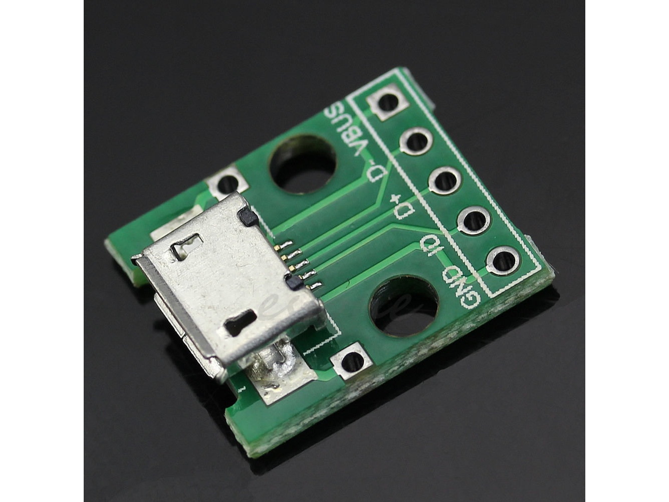 Micro USB-Platine Typ B, 5-Pin - 15.6 x 13.3mm