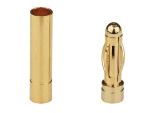 Goldkontaktstecker / Goldstecker und Buchse - 3.0mm - 5 Paar
