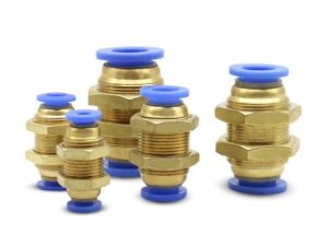 Schottverschraubung / Steckverbindung für 6mm Schlauch - Gewinde M14  (wie System Festo)