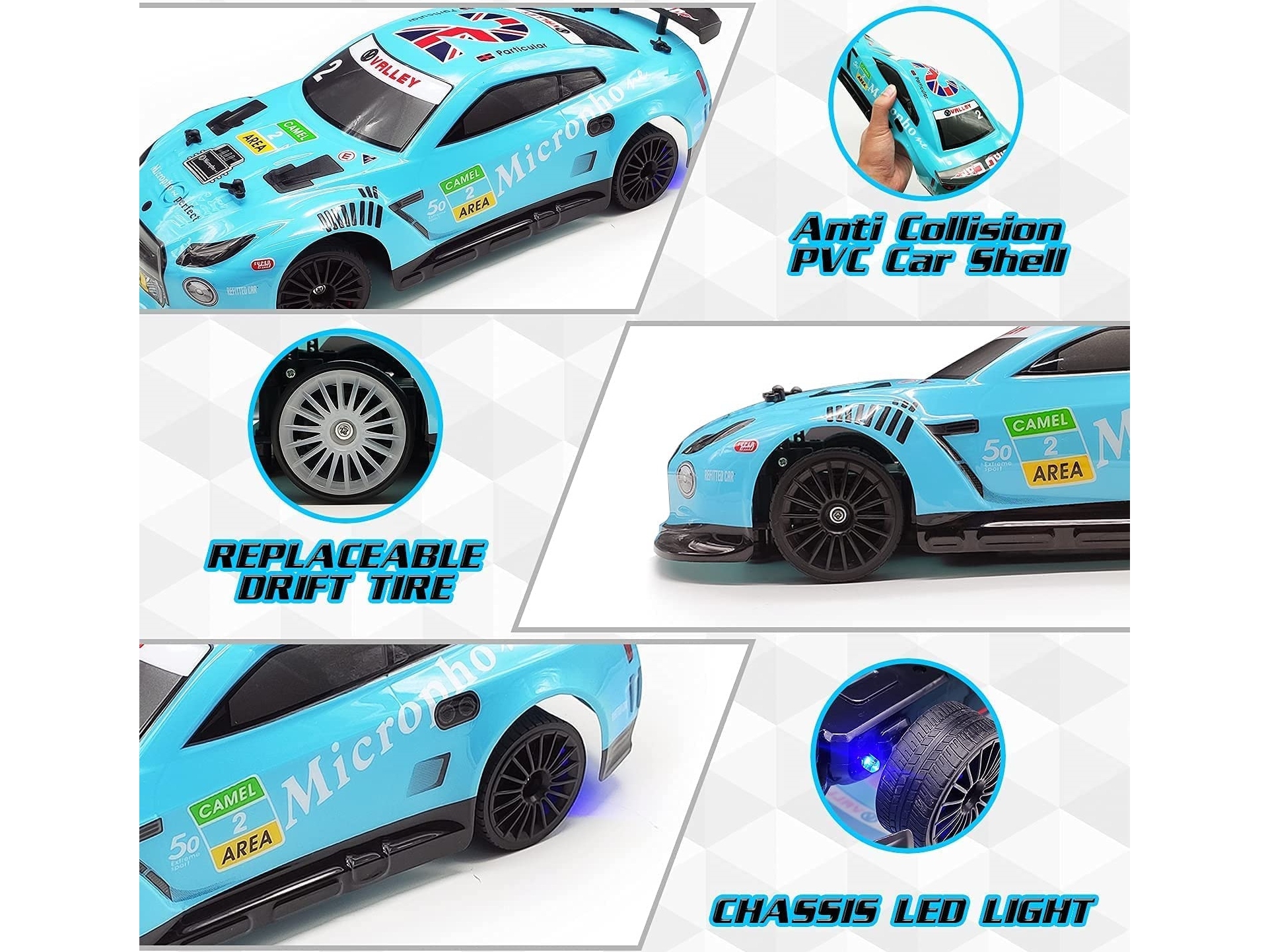 High Speed Drift Car 4WD - RTR-Set BLAU 1:14 - Volantex – Bild 6