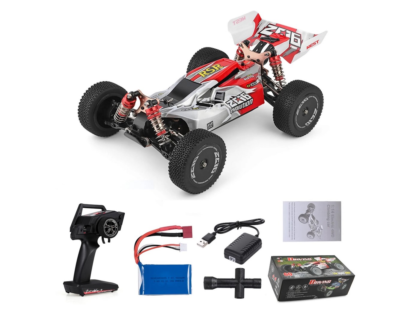 RC Buggy Z06 Evolution 4WD RC-Car 144001 RTR-Set 1:14 WLToys – Bild 4