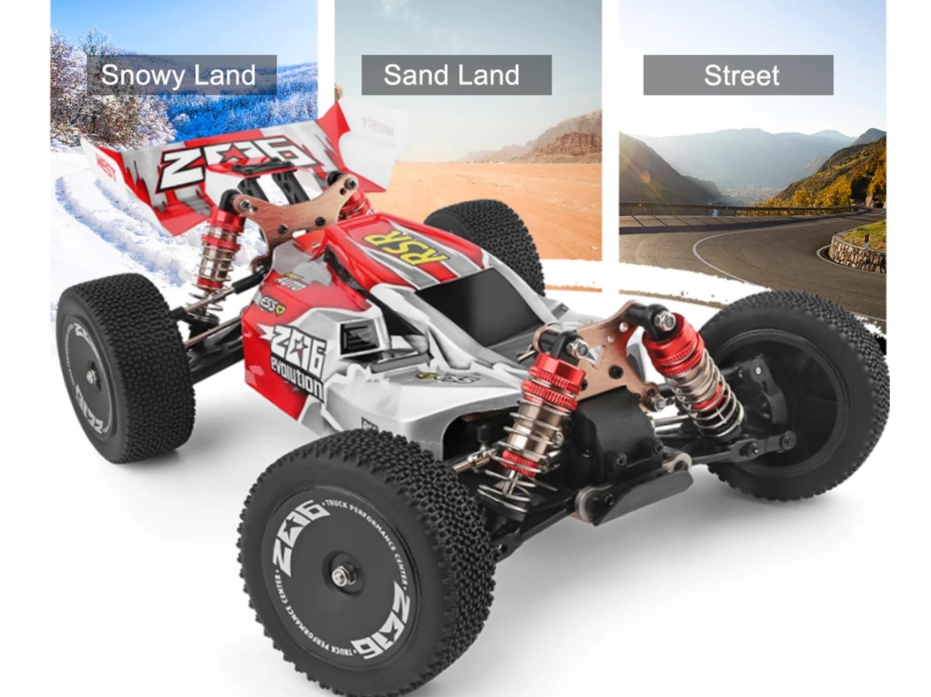 RC Buggy Z06 Evolution 4WD RC-Car 144001 RTR-Set 1:14 WLToys – Bild 5