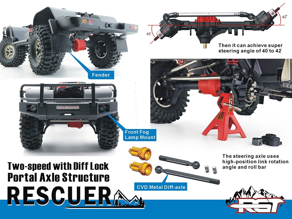 RGT-Racing Off-Road Truck Rescuer - schwarz - 1:10 - 4WD - im A-RTR-Set – Bild 6