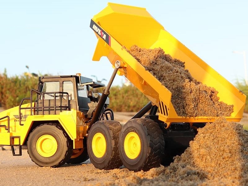 RC Muldenkipper - Kipplader - Knicklader / Dumper Truck - 1553 - Huina – Bild 4