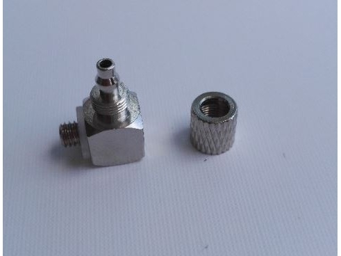 Anschlussnippel 90Grad M5 für Hydraulikschlauch 4x2.5mm – Bild 3