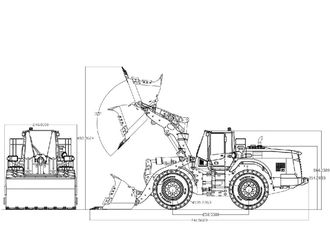 Lesu Hydraulischer Radlader Komatsu WA480, 1:14 - A-RTR – Bild 6
