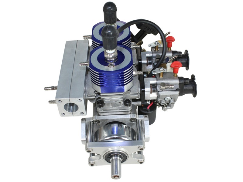 High Power 2-Zylinder-Benzinmotor 52ccm für Modellboote 2E34CM