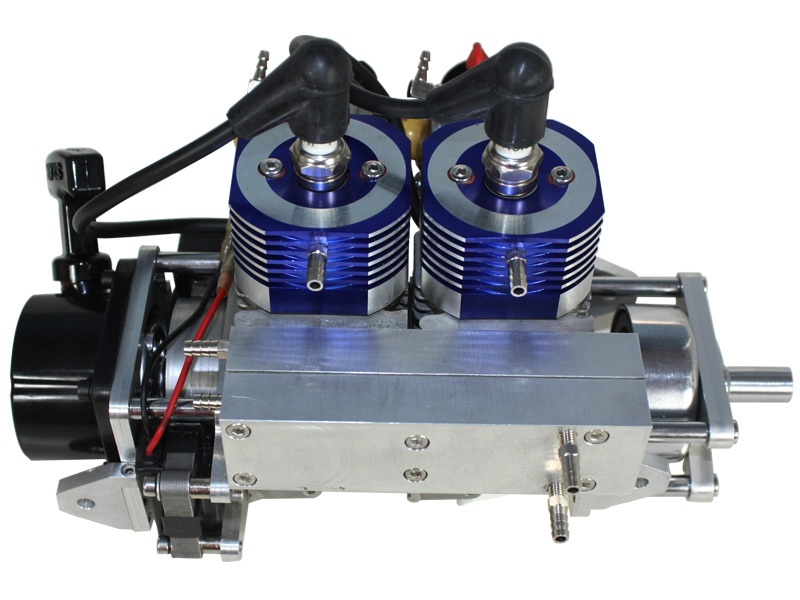 High Power 2-Zylinder-Benzinmotor 52ccm für Modellboote 2E34CM – Bild 3