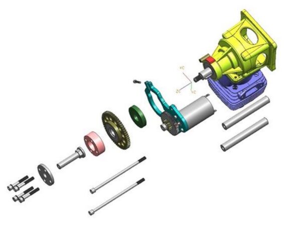 Elektrostarter / Anlasser für EME35, DLE30, DLE35RA Motoren – Bild 5
