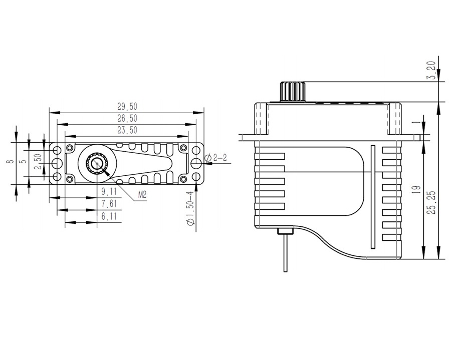 KST Servo HS08-B V6 Digital HV MG, 8mm, Stellkraft 5.2kg/cm – Bild 6