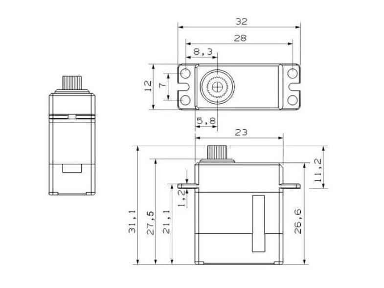 KST X12-508 V8.0 MG HV Digital Servo 12mm 6.2kg/cm – Bild 5