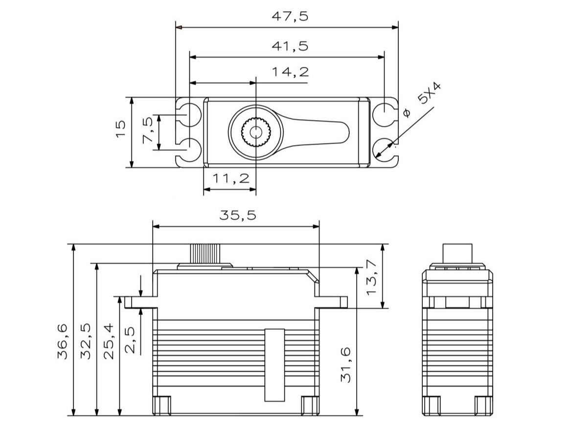 KST Servo X15-908 MG HV Digital im Alu Gehäuse, 9.2kg Stellkraft – Bild 4