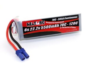 HEAT-RC, LiPo Akku 6S / 22.2V, 5500mAh 70C-120C - EC5