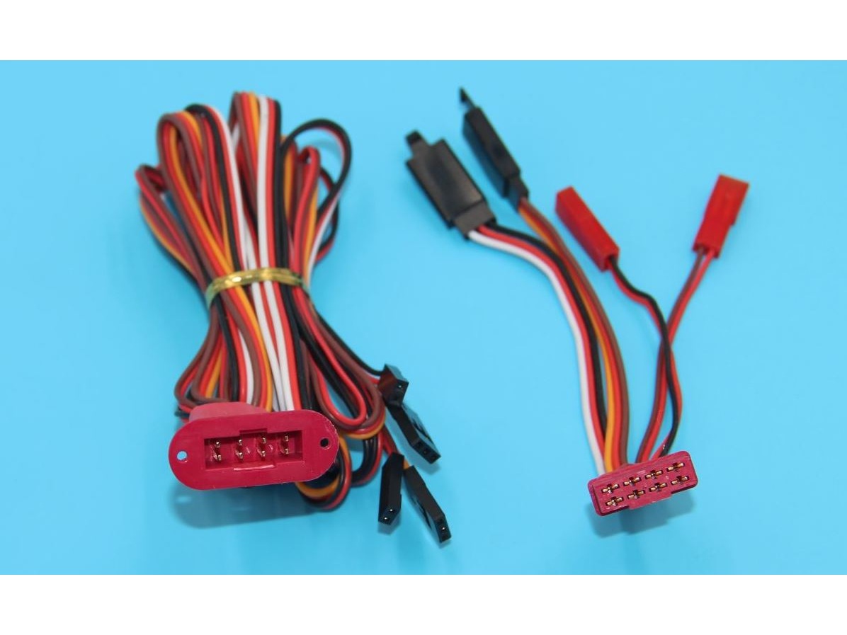 Servo Flächenverbindungskabel für 2 Servos und 2 LED - 45cm, Pilot-RC – Bild 2