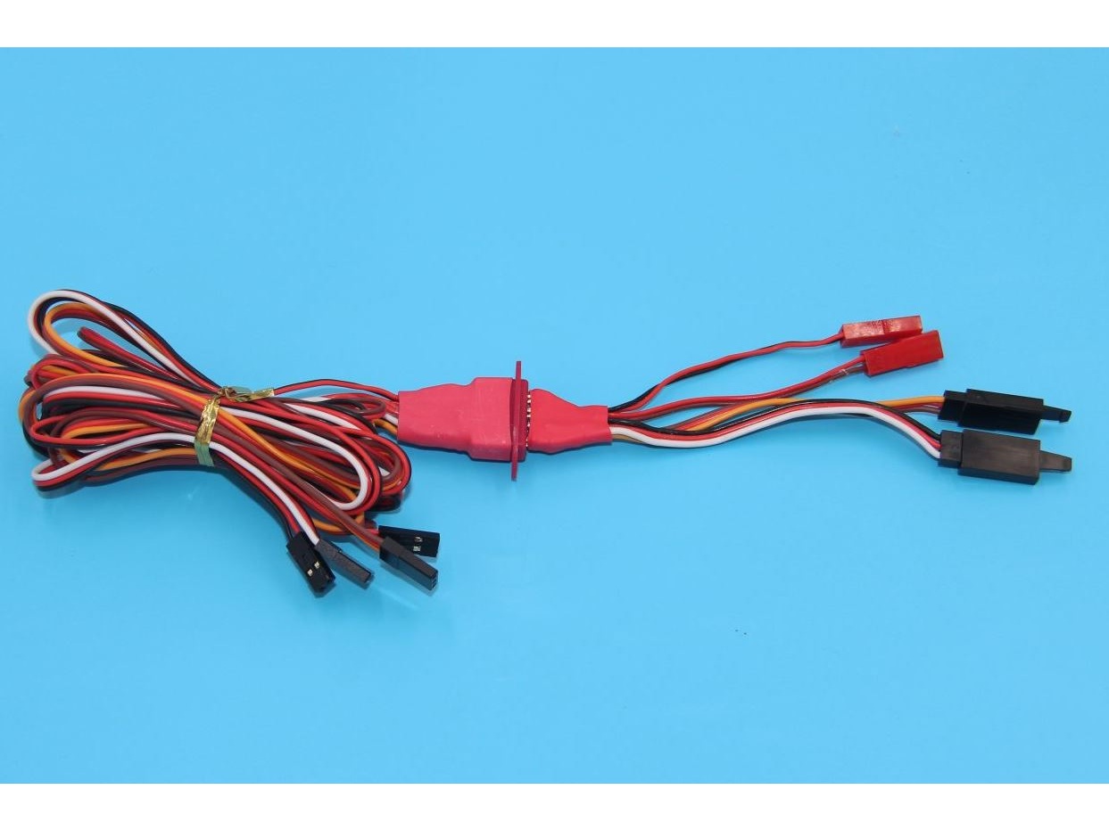 Servo Flächenverbindungskabel für 2 Servos und 2 LED - 45cm, Pilot-RC – Bild 3