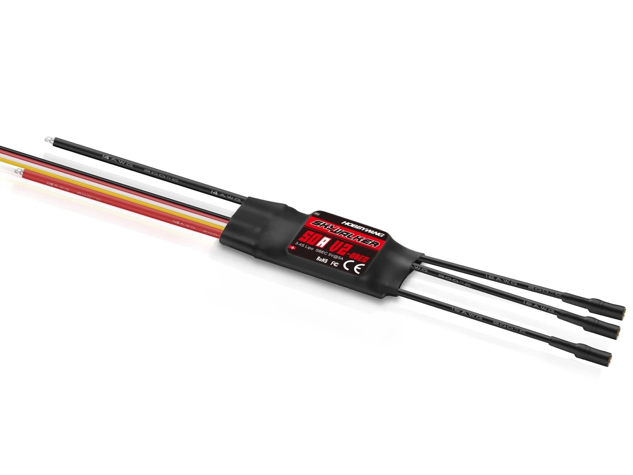 Hobbywing Skywalker V2 Regler 50A - 3-4S - mit 5A BEC – Bild 2