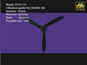 Luftschraube 4in 3-Blatt  zu Micro Cessna 182 FlyFly