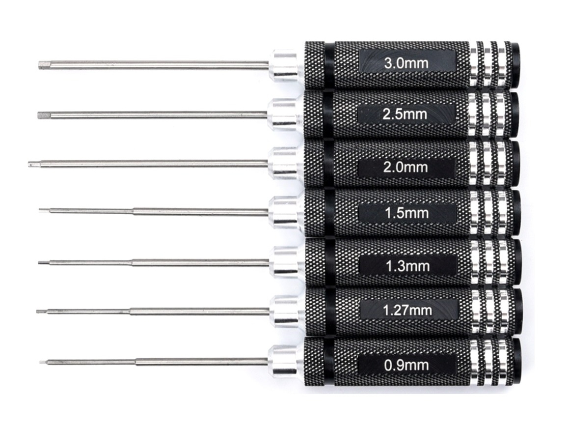 Werkzeug-Set - Schraubenzieher, Inbus lang 0.9, 1.27, 1.3, 1.5, 2.0, 2.5, 3.0mm