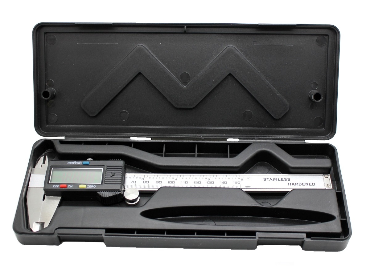Digitale elektronische Präzisions-Schieblehre 150mm - Stahl mit Kunststoffgehäuse