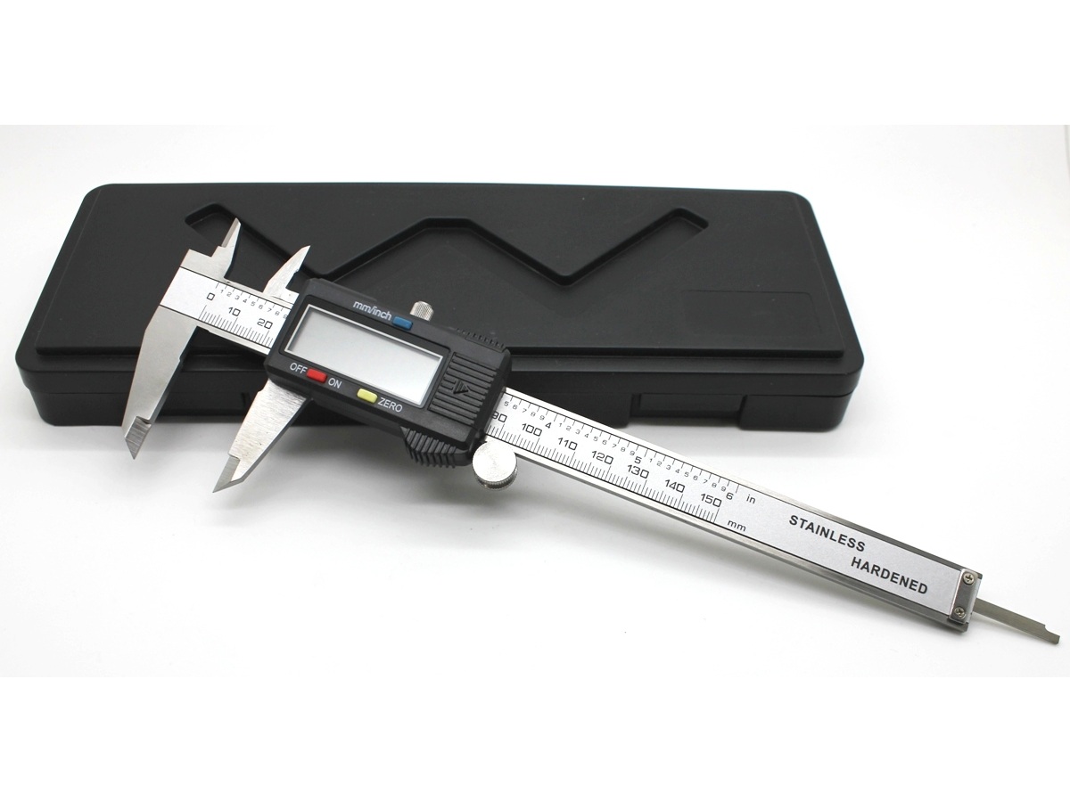 Digitale elektronische Präzisions-Schieblehre 150mm - Stahl mit Kunststoffgehäuse – Bild 2