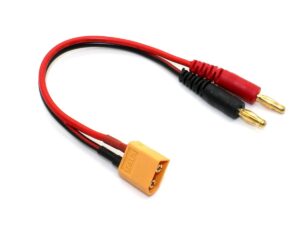 Ladekabel XT60 auf Banana Stecker 4mm - 25cm lang